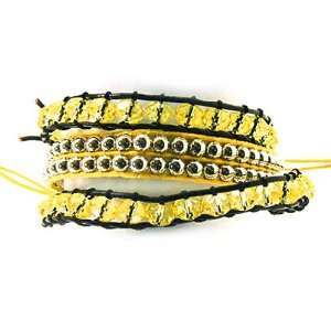  Jubilant Yellow Ravenna Multi Strand Bracelet: Jewelry