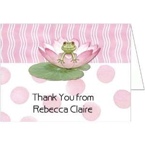  Lily Pad on Pink Baby Thank You Cards   Set of 20: Baby
