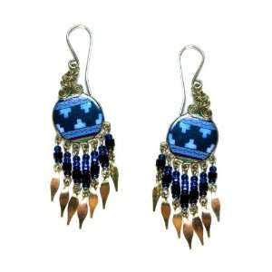 Colors of the Southwest Beaded Earrings with Shimmer Dangles, Style MA 