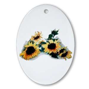  Ornament (Oval) Sunflowers Painting 
