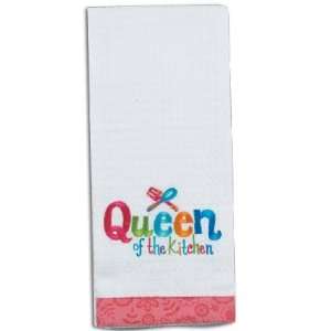  KayDee Designs Queen embroidered waffle towel Kitchen 