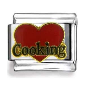 Red Heart Cooking Enamel Italian Charm Jewelry