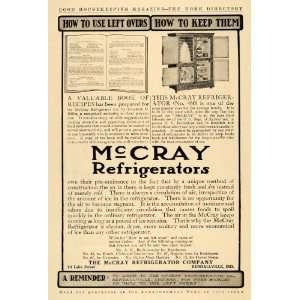  1910 Ad McCray Refrigerators Kendallville Furniture 