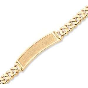  14k Yellow Gold Box Clasp Solid ID Bracelet Jewelry