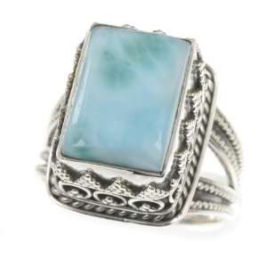    925 Sterling Silver LARIMAR Ring, Size 8.75, 10.2g Jewelry