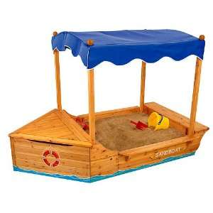    Kidkraft Kids Outdoor Wooden Sandboat Sand Box