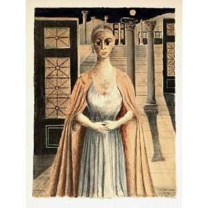 Hand Made Oil Reproduction   Paul Delvaux   24 x 32 inches 