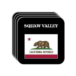US State Flag   SQUAW VALLEY, California (CA) Set of 4 Mini Mousepad 