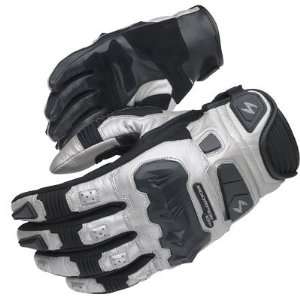  Scorpion Klaw Leather Motorcycle Gloves Silver SM 