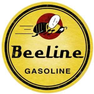  Bee Line Gasoline Automotive Round Metal Sign   Victory 