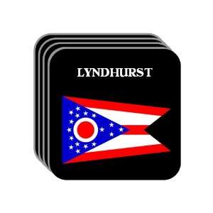 US State Flag   LYNDHURST, Ohio (OH) Set of 4 Mini Mousepad Coasters