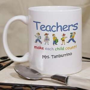    Personalized Teacher Coffee Mug   Teacher Gift: Kitchen & Dining