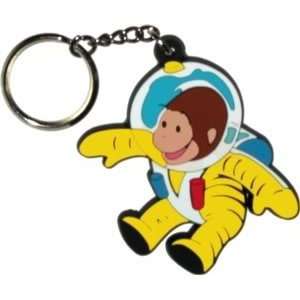 Curious George Spaceman Rubber Keychain