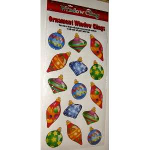  Holiday Ornaments Vinyl Window Clings, Set of 15