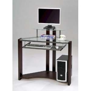  Modern Style Corner Computer Desk With Pullout Keyboard 