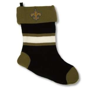 NEW ORLEANS SAINTS OFFICIAL LOGO KNIT CHRISTMAS STOCKING 