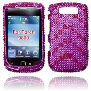  FULL DIAMOND STEPS DESIGN HOT PINK WITH RED FOR BLACKBERRY 