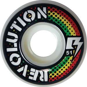  Revolution Rasta 51mm Skateboard Wheels (Set Of 4) Sports 