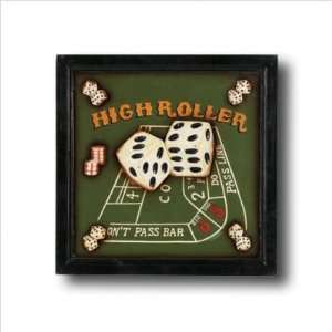  RAM Gameroom R614 Hand Carved High Roller Sign