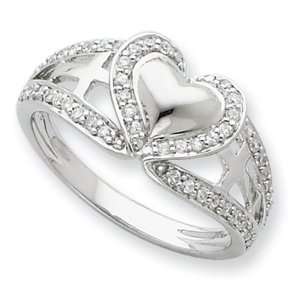   Sterling Silver Pure Heart Sentimental Expressions Ring: Jewelry