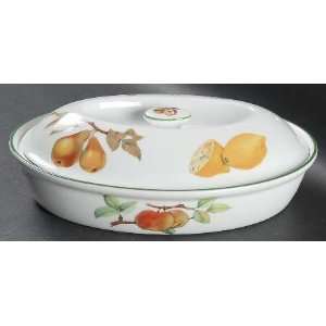   Large Oval Entree Dish & Lid, Fine China Dinnerware