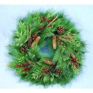   Cedar Hemlock Christmas Wreath Set Wreath Size: 30 Home & Kitchen