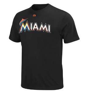  Majestic Miami Marlins Official Wordmark Tee   Big and 