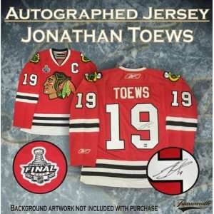  Jonathan Toews Autographed/Hand Signed Jersey Dark Pro 