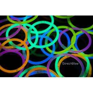  50 Assorted Glow Stick Bracelets With Connectors Toys 