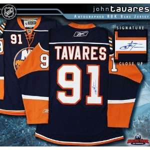  John Tavares Jersey   Blue Reebok Premier   Autographed NHL Jerseys 
