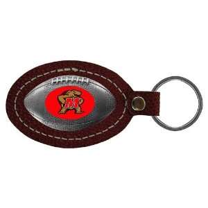 Maryland Terps NCAA Football Key Tag (Leather):  Sports 