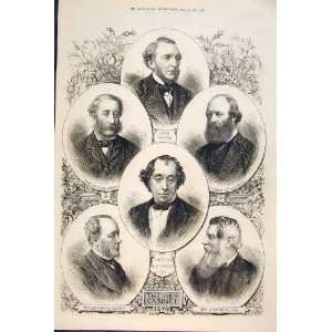  Portrait Group Cabinet Disraeli Parliament Print 1874 