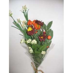  artificial floral bouquet, orange flowers Arts, Crafts 