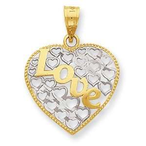  Heart Pendant With Love Script: GEMaffair Jewelry