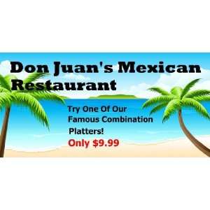  3x6 Vinyl Banner   Don Juans Mexican Restaurant 