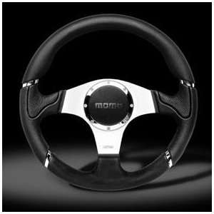  Momo Millenium Black Leather Steering Wheel: Automotive