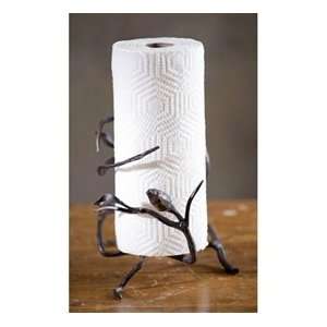 Wrought Iron Fruitwood Paper Towel Holder Kitchen 
