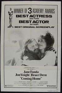 COMING HOME 1978 Jane Fonda, John Voight, Bruce Dern.  