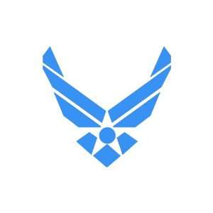 Air force LIGHT BLUE Vinyl window decal sticker: Office 