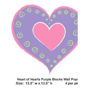   Brewster Wall Pops Hearts of Hearts Purple WPH93733: Home Improvement