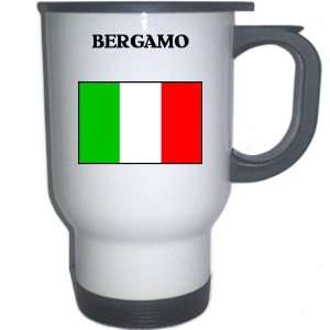  Italy (Italia)   BERGAMO White Stainless Steel Mug 