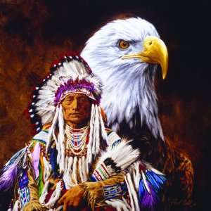   : Spirit Of The Eagle 500pc Jigsaw Puzzle by Paul Calle: Toys & Games
