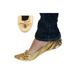 FootzyRolls Rollable Ballet Flats   Sequin Sparkle Toe   Gold Select 