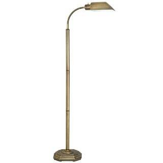 OTT LITE Alexander Brass Energy Saving Gooseneck Floor Lamp
