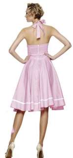 Hell Bunny Olivie Pink Vintage Pinup Dress Rockabilly Retro Rock and 