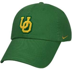  Nike Oregon Ducks Green Throwback Campus Adjustable Hat 