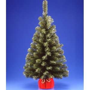  3 Noble Spruce Artificial Christmas Tree In Red Bag: Home 