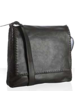 Bottega Veneta camp calf leather crossbody messenger bag   up 