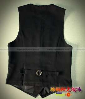 Men Fashion Simple Slim Fit Suit Vest Sleeveless Waistcoat Black New 
