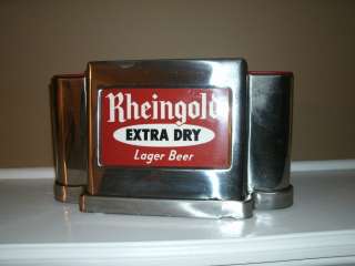 RHEINGOLD EXTRA DRY BEER STAINLESS STEEL BAR SET UP  